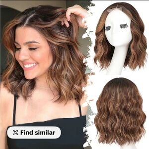 Brown Wavy Hair Wig